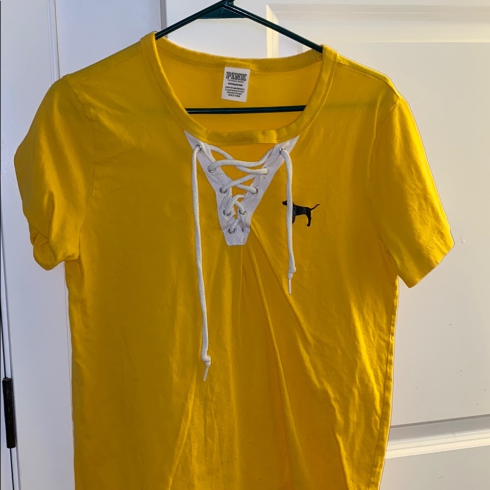 Yellow VS Pink Tie Tee